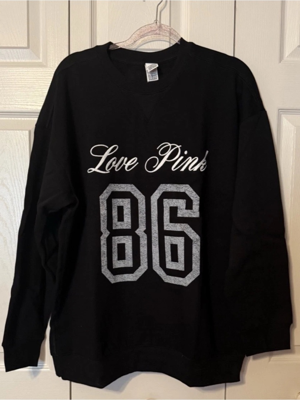 VS PINK Campus Cotton Long Sleeve Tee Shirt  Size XL